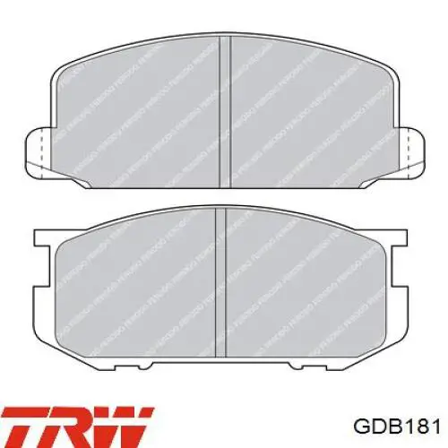 GDB181 TRW колодки гальмівні передні, дискові
