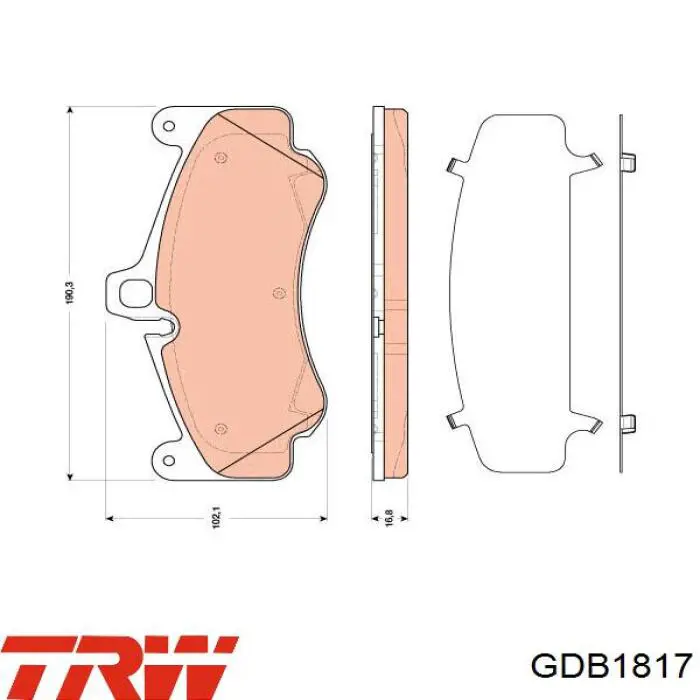 GDB1817 TRW Передні гальмівні колодки