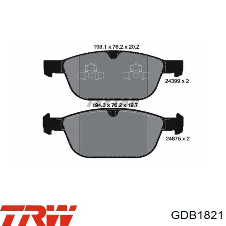 Тормозні колодки TRW GDB1821