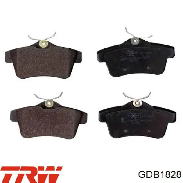 Задні гальмівні колодки GDB1828 TRW