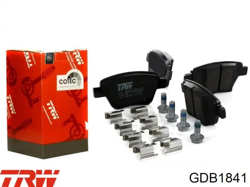 Задні гальмівні колодки GDB1841 TRW