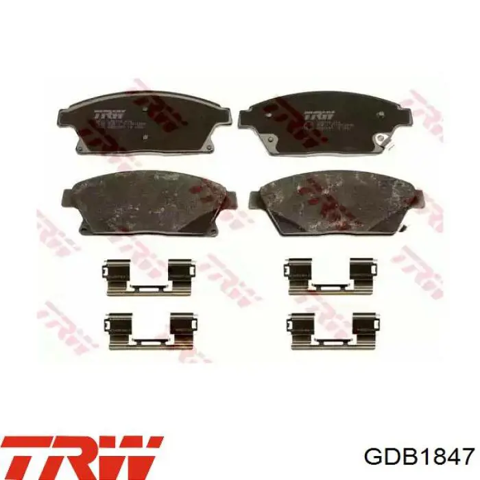 GDB1847 TRW колодки гальмівні передні, дискові