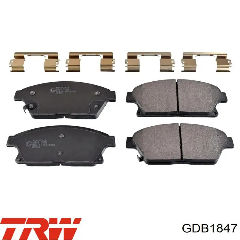 Передні тормозні колодки GDB1847 TRW