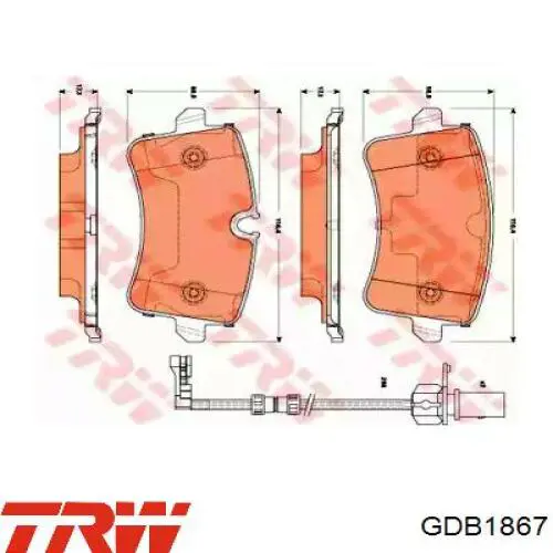 Задні дискові колодки TRW GDB1867