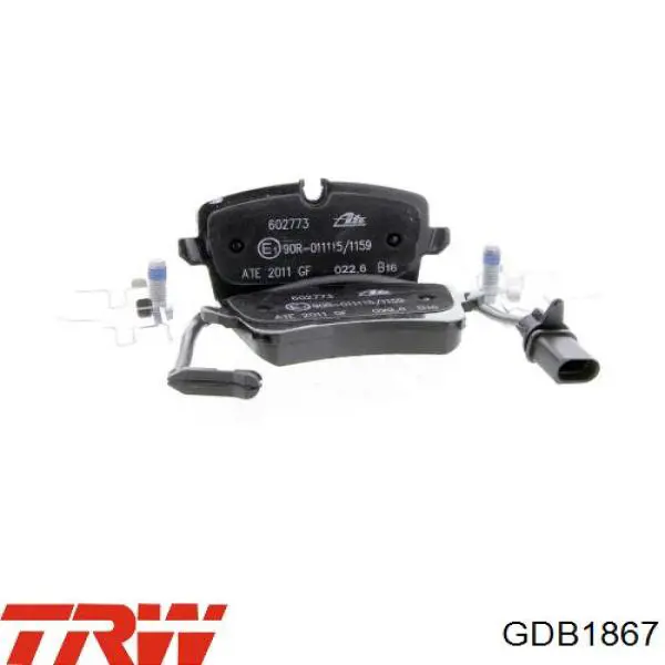 Задні гальмівні колодки GDB1867 TRW