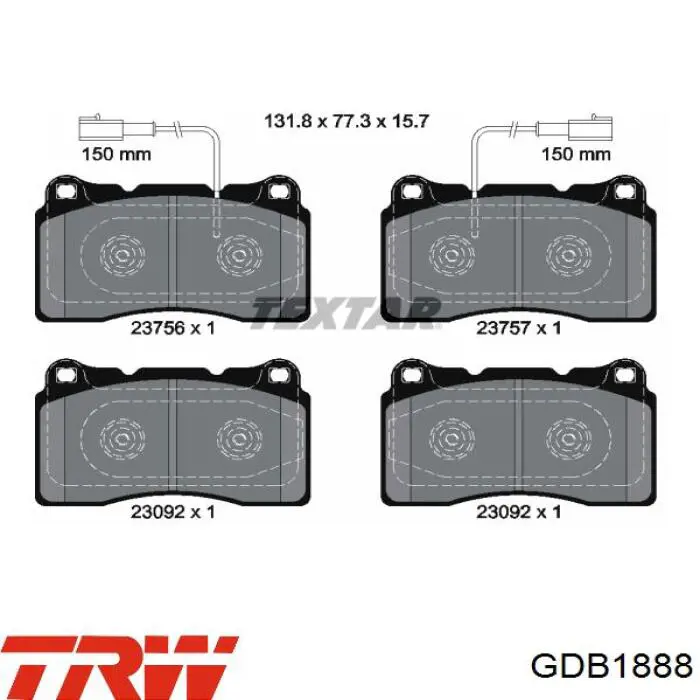 Передні тормозні колодки 05P1774 LPR