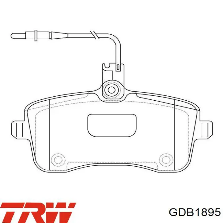 Передні тормозні колодки GDB1895 TRW