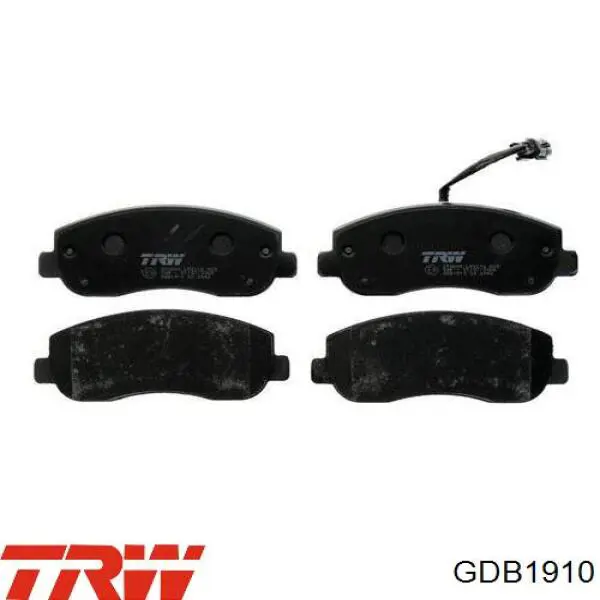 GDB1910 TRW колодки гальмівні передні, дискові