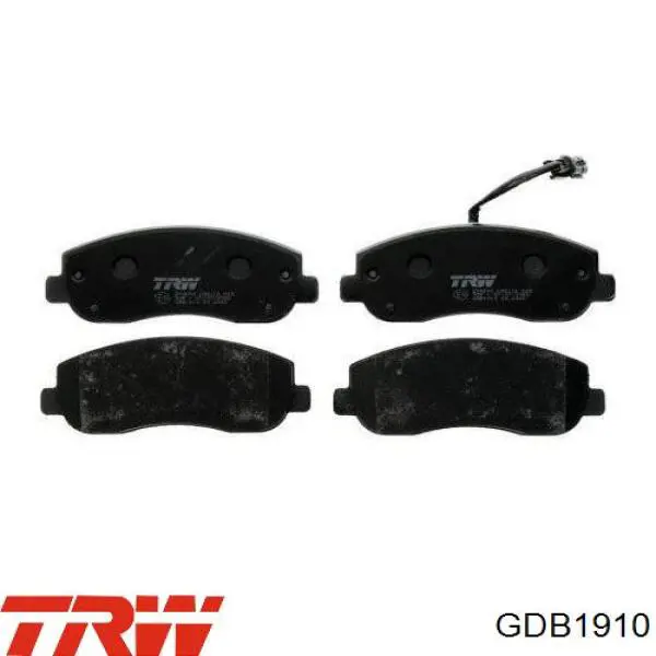 Купити GDB1910 TRW Колодки гальмівні передні, дискові