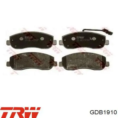 Передні тормозні колодки GDB1910 TRW