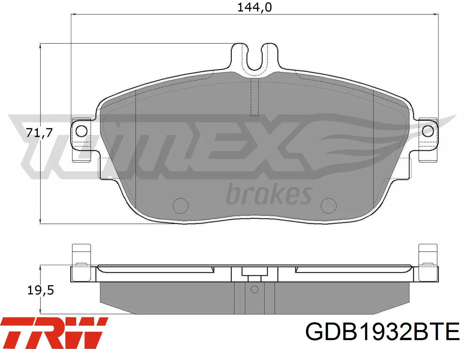 Тормозні колодки TRW GDB1932BTE