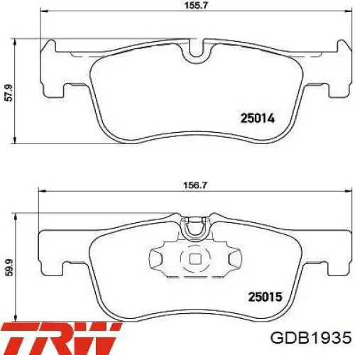 Тормозні колодки TRW GDB1935