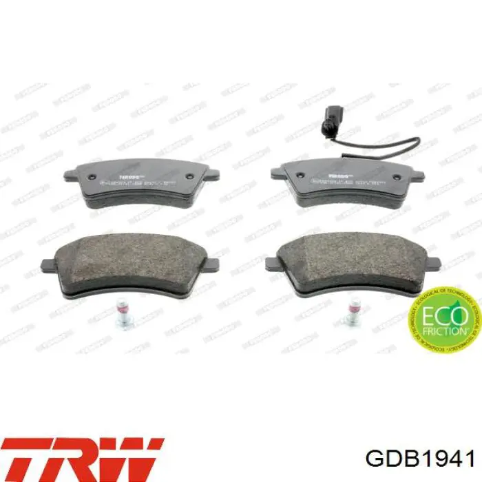 Купити GDB1941 TRW Колодки гальмівні передні, дискові
