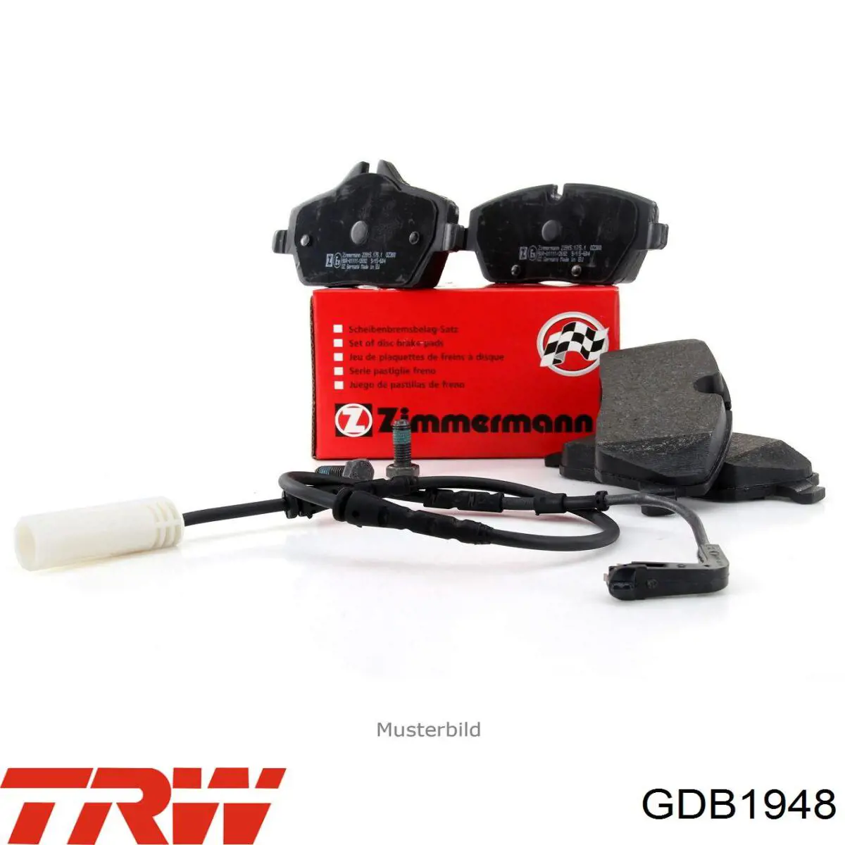 Передні тормозні колодки GDB1948 TRW
