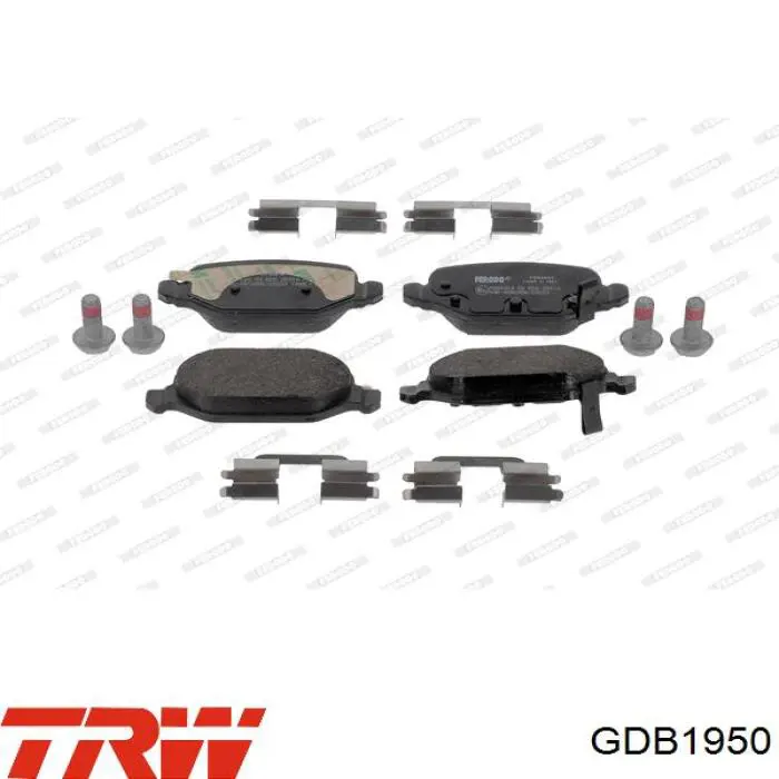 Купити GDB1950 TRW Задні колодки