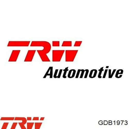 GDB1973 TRW Колодки гальмівні задні, дискові