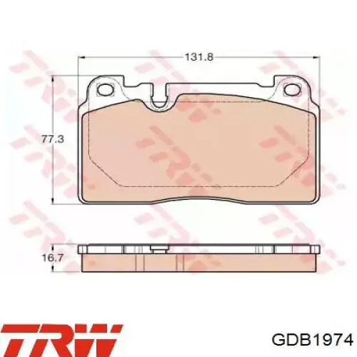 Гальмівні колодки TRW GDB1974 ціна, від 62.78 USD