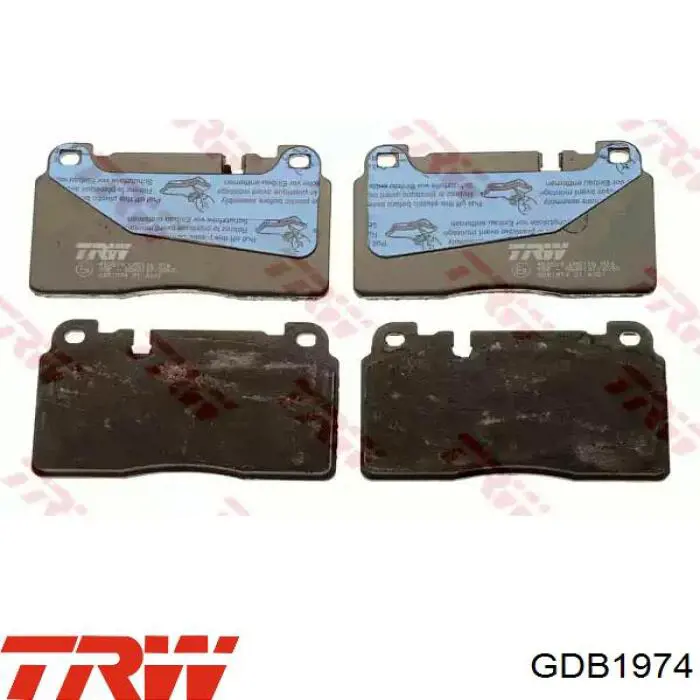 GDB1974 TRW колодки гальмівні передні, дискові