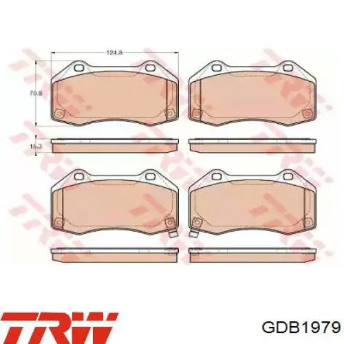 Гальмівні колодки TRW GDB1979 ціна, від 33.07 USD