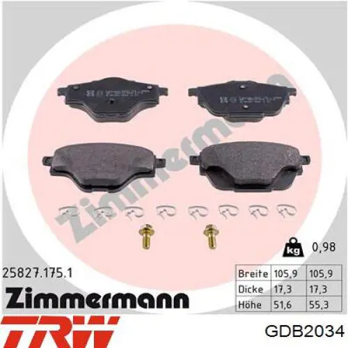 Задні гальмівні колодки ADP154252 Blue Print