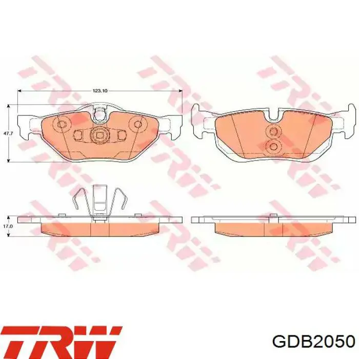 Купити GDB2050 TRW Задні колодки