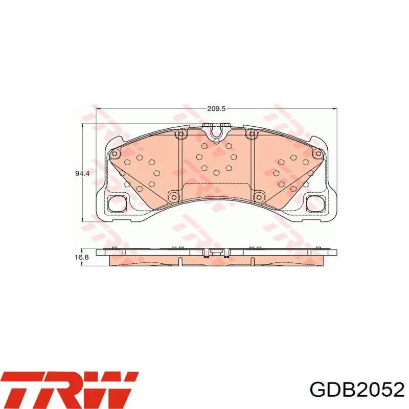 Передні тормозні колодки 161349 Power Stop
