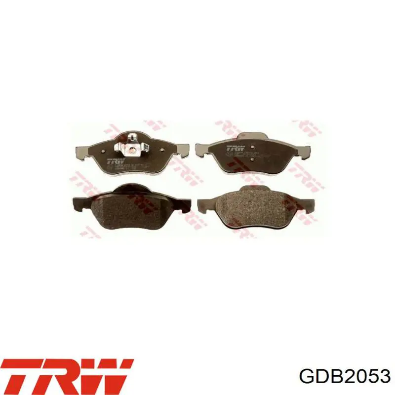 GDB2053 TRW колодки гальмівні передні, дискові