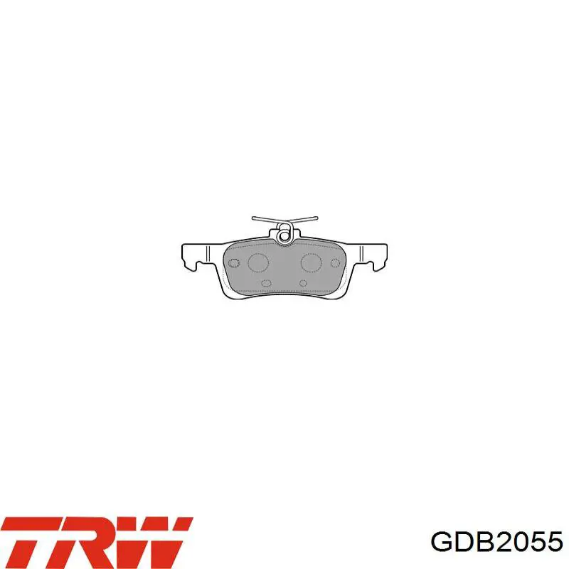 Задні гальмівні колодки GDB2055 TRW