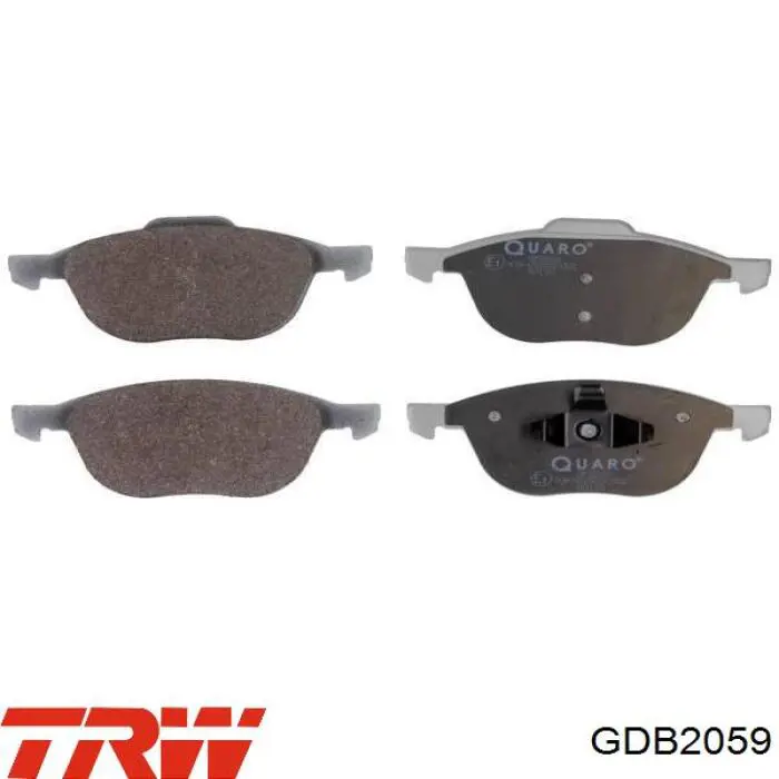 Передні тормозні колодки GDB2059 TRW