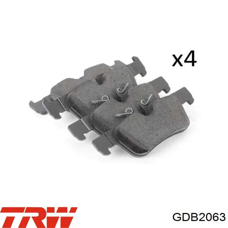 Задні гальмівні колодки GDB2063 TRW