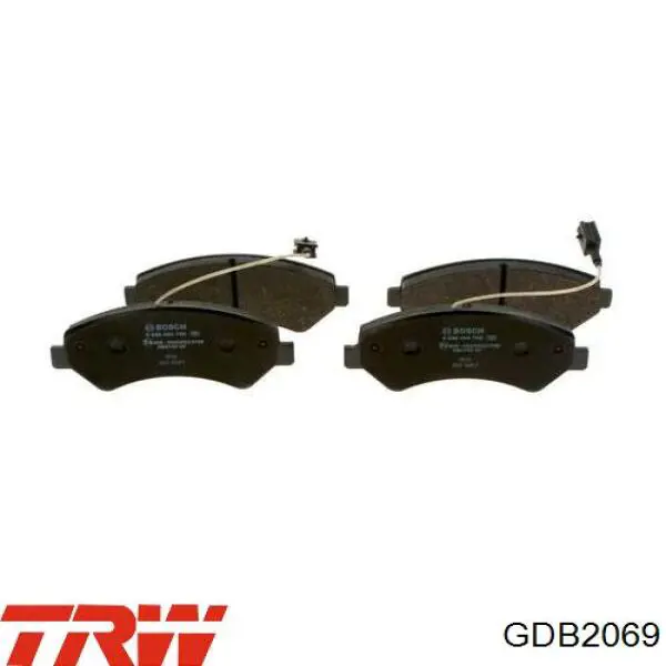 Передні тормозні колодки GDB2069 TRW
