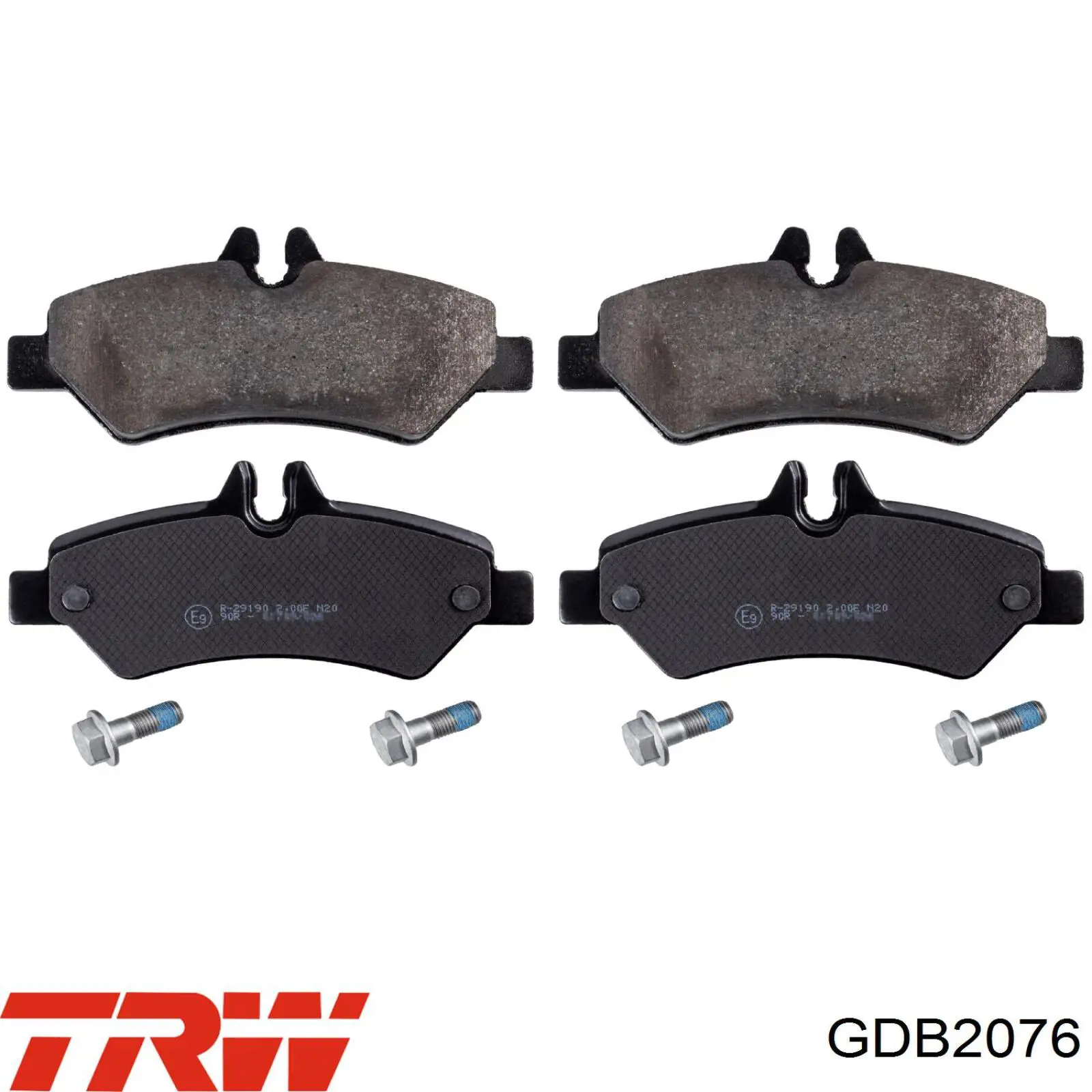 Задні гальмівні колодки GDB2076 TRW