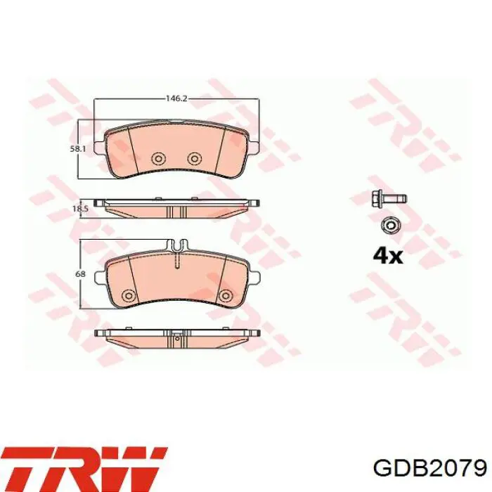 Задні гальмівні колодки Blue Print ADU174243 ціна, від 96.10 USD
