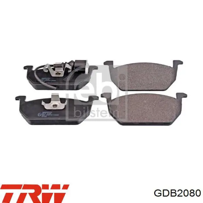 Передні тормозні колодки GDB2080 TRW