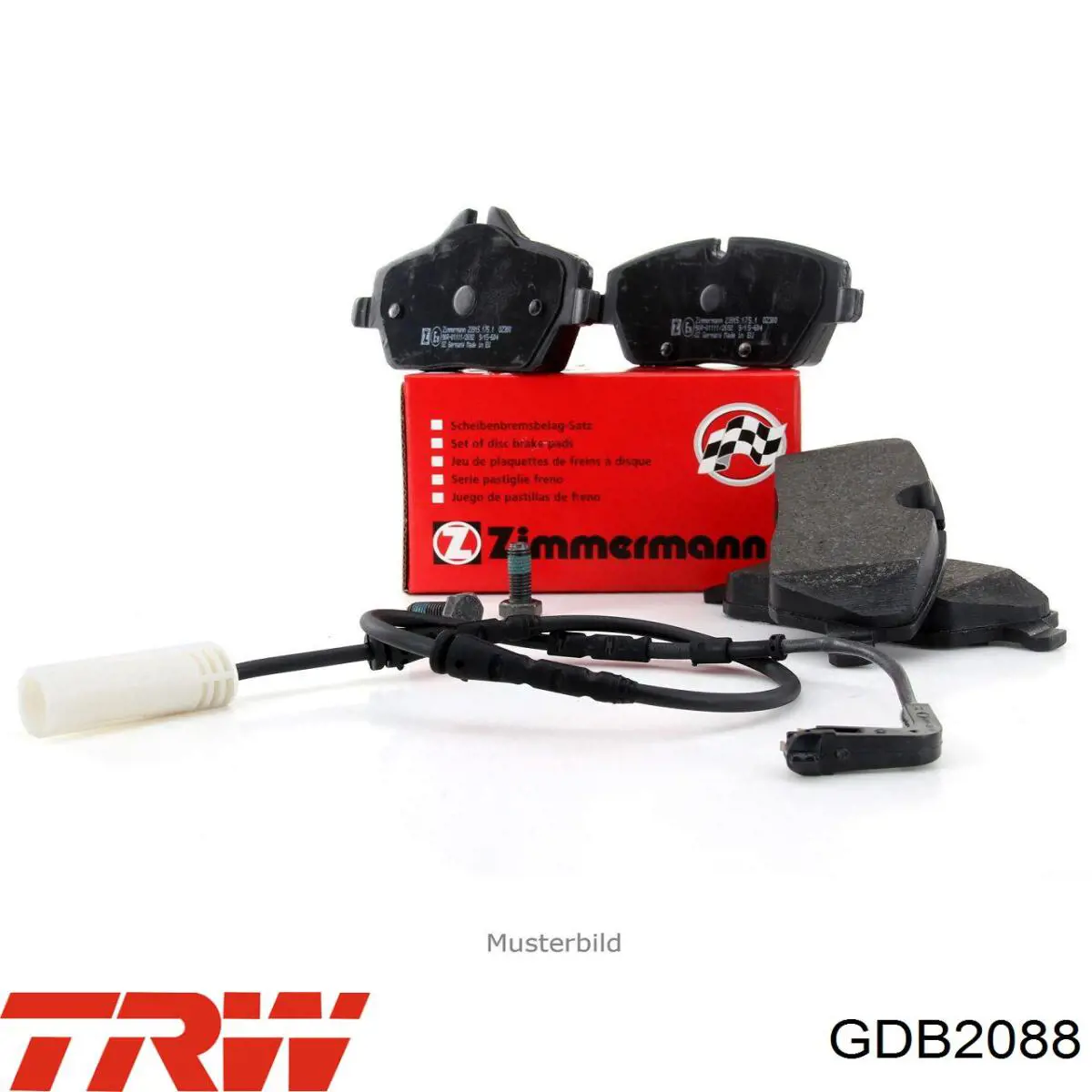 GDB2088 TRW Колодки гальмівні задні, дискові