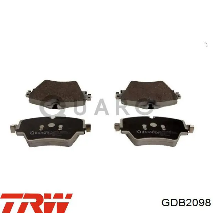 Передні тормозні колодки GDB2098 TRW