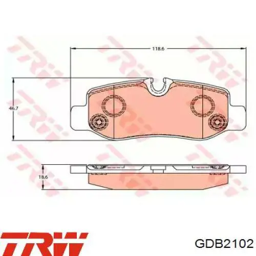 Задні дискові колодки TRW GDB2102