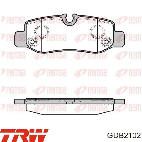 Купити GDB2102 TRW Задні колодки