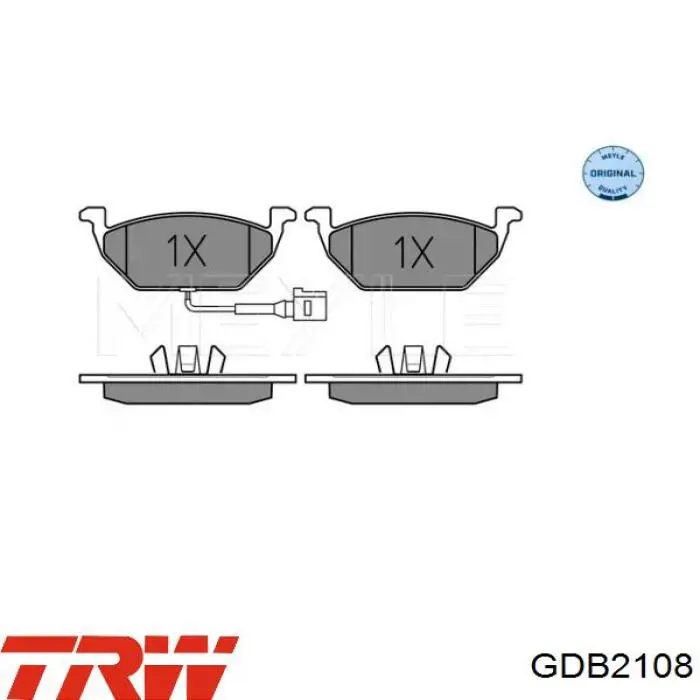 GDB2108 TRW Передні гальмівні колодки