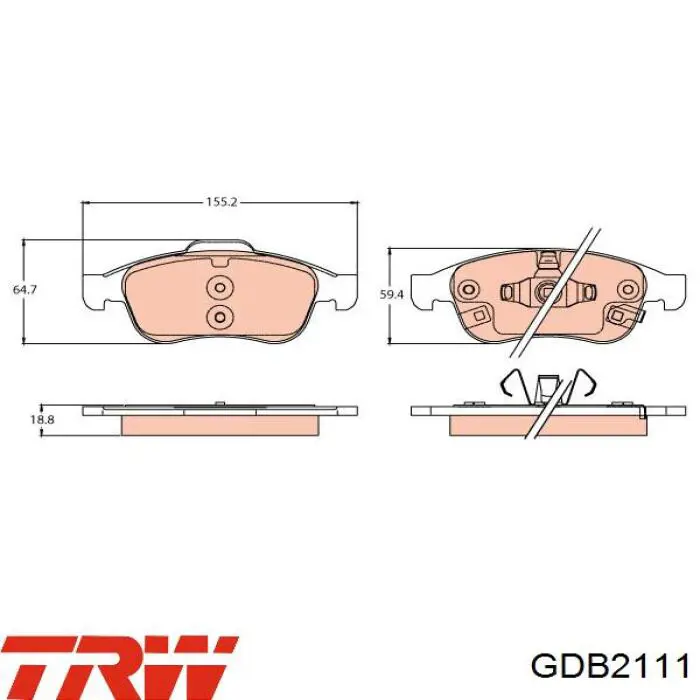 Гальмівні колодки Delphi LP3588 ціна, від 32.64 USD
