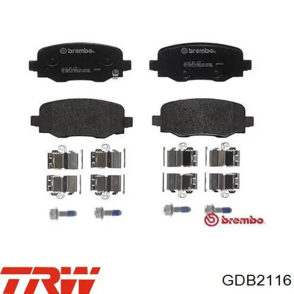 Задні дискові колодки TRW GDB2116