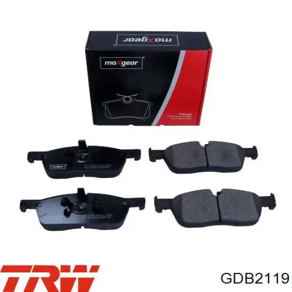 Передні тормозні колодки GDB2119 TRW