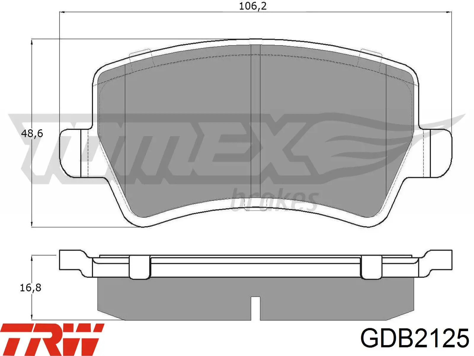 Задні дискові колодки TRW GDB2125