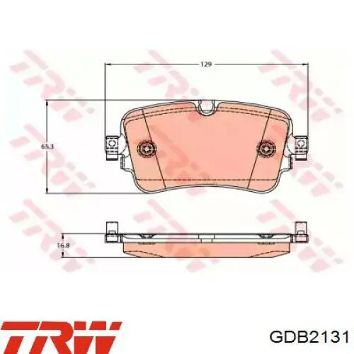 Купити GDB2131 TRW Задні колодки