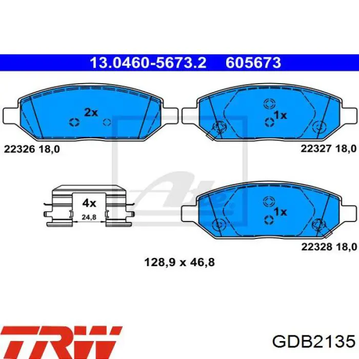 Тормозні колодки Brembo P59088