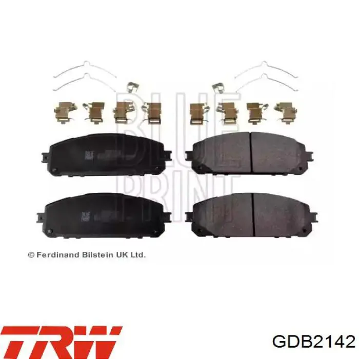 GDB2142 TRW Передні гальмівні колодки