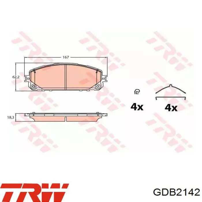 Передні тормозні колодки 573703J Jurid/Bendix