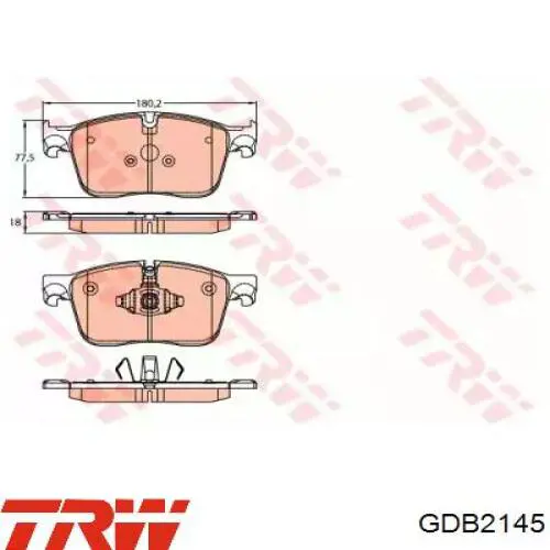 Передні тормозні колодки LP3187 Delphi