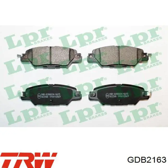 Купити GDB2163 TRW Задні колодки