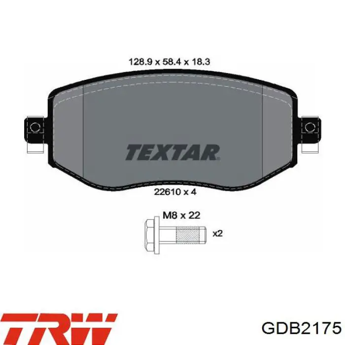 Гальмівні колодки TRW GDB2175 ціна, від 34.95 USD
